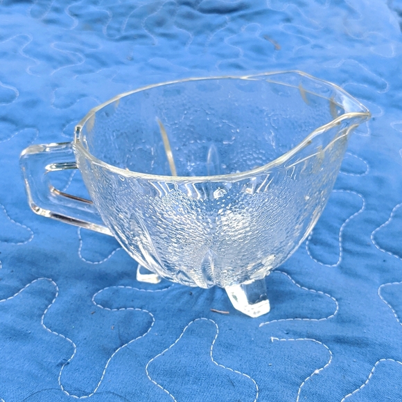 Antique glass pebbled creamer - Picture 1 of 5